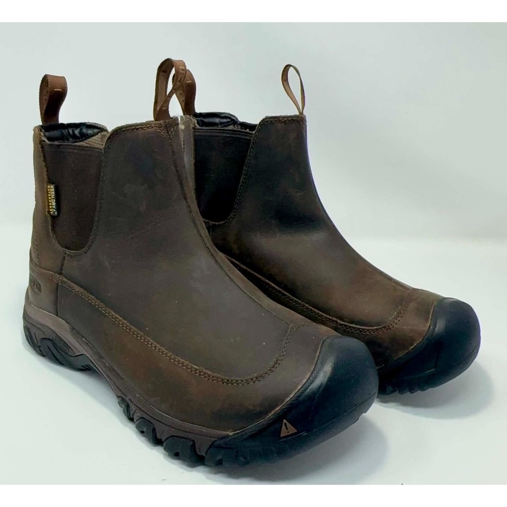 KEEN Anchorage III Waterproof Chelsea Boots Men's 7 Brown Leather Insulated Hike